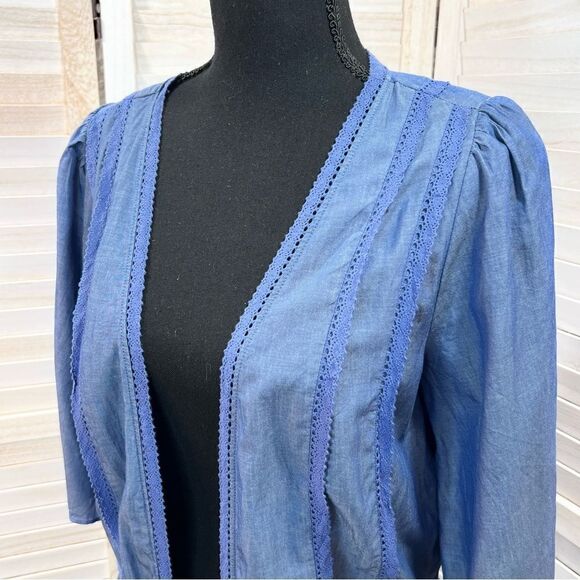 3/$25 Matilda Jane Hour by Hour Chambray Kimono Jacket XS - Picture 3 of 12